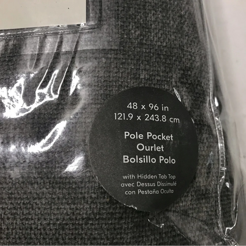 West Elm Worn Velvet Curtain in Gray